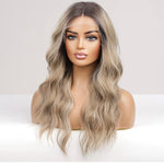 Ash blonde balayage frontal wig