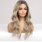 Ash blonde balayage frontal wig