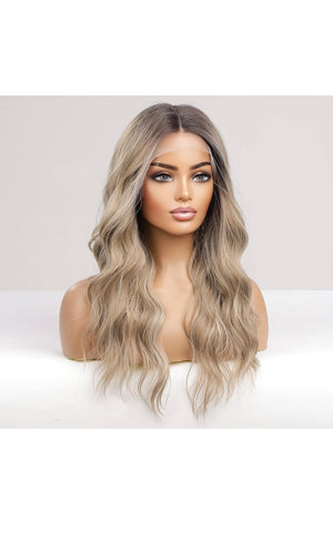 Ash blonde balayage frontal wig