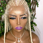 Braided Feed in cornrow lace frontal wig